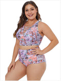 Women Plus Size Swimwear Tankinis Conservatively Thin Swimsuit Two-Piece