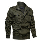 Men Fit Bomber Jacket Windbreaker Moto Street Coat Men's Spring and Autumn plus Size Jacket Men Multi-Pocket Workwear