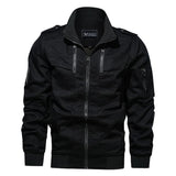 Men Fit Bomber Jacket Windbreaker Moto Street Coat Spring Men's Jacket Cotton Washed Overalls plus Size Loose Solid Color Coat Men
