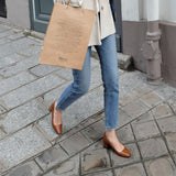 Nude Pumps Block Heel Vintage Mary Jane Shoes