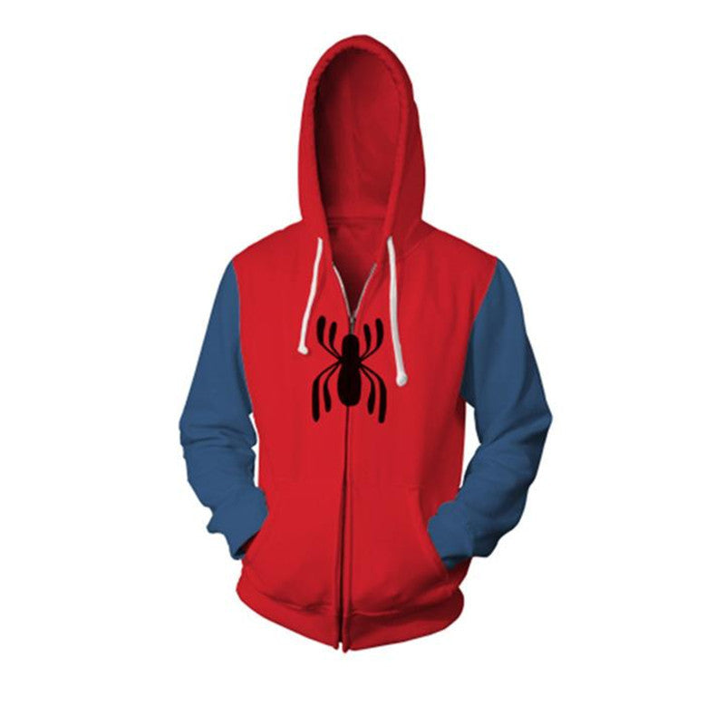 Spider Man Hoodie 3D Printing Cardigan Hooded
