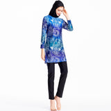 Burkini Muslim Swimwear Printed Swimsuit Sports Conservative Swimsuit