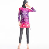 Burkini Muslim Swimwear Printed Swimsuit Sports Conservative Swimsuit