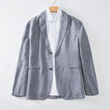 Mens Linen Suits Men's Casual Suit Jacket Loose