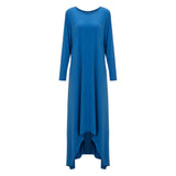 Women Plus Size Maxi Dresses Spring and Autumn Fashion Solid Color Loose Long Dress