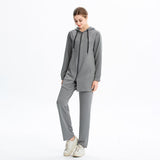 Burkini Muslim Swimwear Solid Color Hooded Zipper Pocket Loose Casual Sportswear