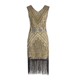 The Great Gatsby Dress Attire Beaded Sequined Tassel Evening Gown