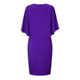 Women Plus Size Mini Dresses Sleevelessd Tippet Loose Slimming Dress
