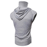 Tactics Style Men Sweatshirts & Hoodies Summer Fashion Hooded Turtleneck Sleeveless T-shirt