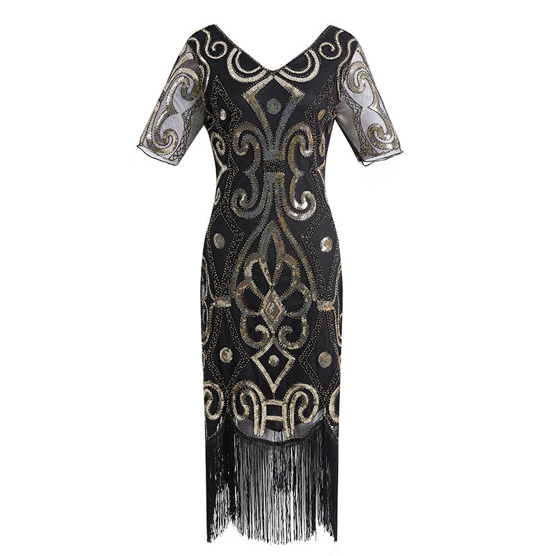 The Great Gatsby Prom Dresses Vintage Tassel Evening Dress