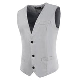 Men's Dress Vests Men's Vest Casual Jacket Fashion Casual Simple Men's Solid Color Single-Breasted V-neck Slim-Fitting Men's Clothing Waistcoat