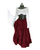 Vintage Empire Waist Dress Women's Long-Sleeved Dress