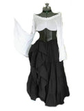 Vintage Empire Waist Dress Women's Long-Sleeved Dress