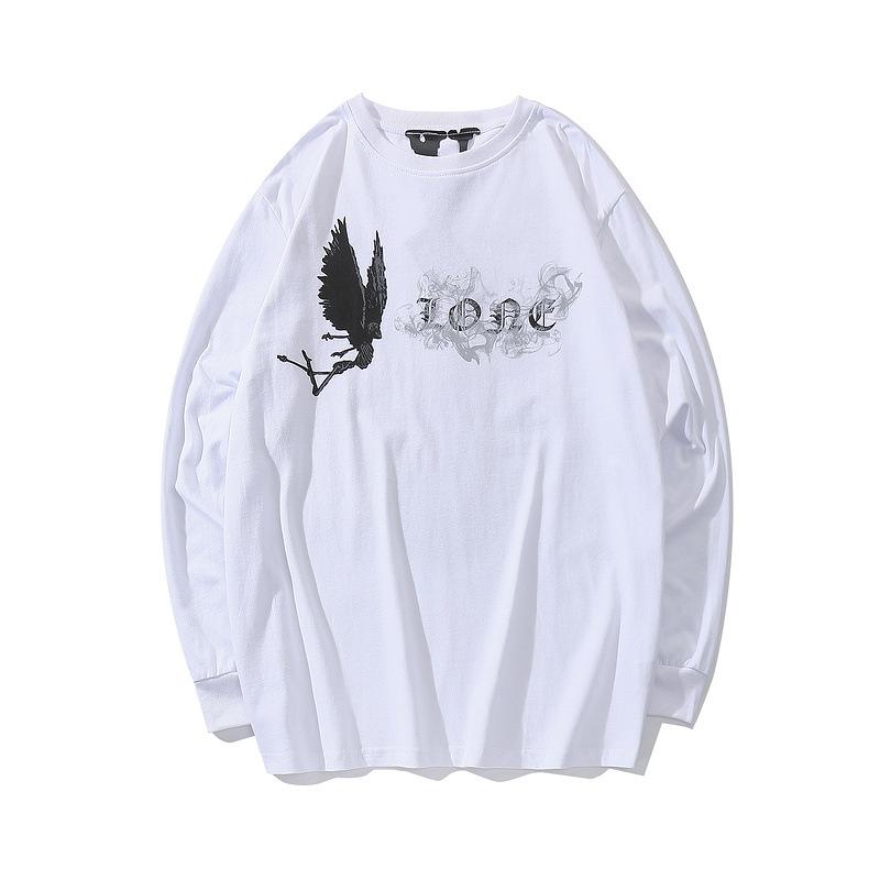 Vlone Sweatshirt Spring and Autumn plus Size Retro Sports Long Sleeve Tshirt Top