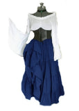 Vintage Empire Waist Dress Women's Long-Sleeved Dress