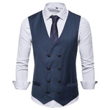 Mens Dress Vests Men's Vest Casual Jacket Business Waistcoat Vest Man Trendy Slim V-neck Men's Suit