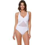 Women Plus Size Swimwear One-Pieces Sexy Patchwork Slimming One-Piece Swimsuit for Women