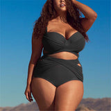Women Plus Size Swimwear Bikinis Sexy High Waist Slimming Two-Piece Swimsuits Women