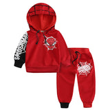 Spider Man Hoodie & Pant 2 Piece Set Hoodie Trousers Children Cartoon Suit