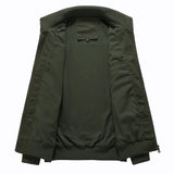 Men Fit Bomber Jacket Windbreaker Moto Street Coat Autumn Leisure plus Size Men's Jacket Solid Color Simple Stand Collar Overalls Jacket Men