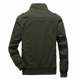 Men Fit Bomber Jacket Windbreaker Moto Street Coat Autumn Leisure plus Size Men's Jacket Solid Color
