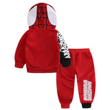 Spider Man Hoodie & Pant 2 Piece Set Hoodie Trousers Children Cartoon Suit
