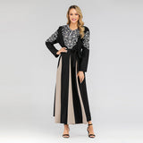 Muslim Women Stylish Kashibo Abaya Muslim Ladies Long Gown Islamic Clothing Jilbab Jalabiya Fashion Crew Neck Big