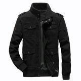 Men Fit Bomber Jacket Windbreaker Moto Street Coat Autumn Standing Collar plus Size Jacket Cotton Outdoor Loose Multi-Pocket Workwear Men's Coat