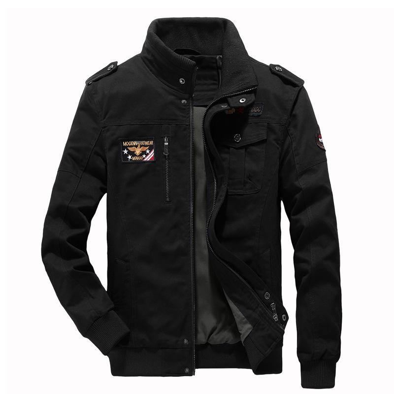 Men Fit Bomber Jacket Windbreaker Moto Street Coat Men's Clothing Casual plus Size Men's Jacket Loose Air Force Overalls Men