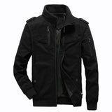 Men Fit Bomber Jacket Windbreaker Moto Street Coat Autumn Leisure plus Size Men's Jacket Solid Color