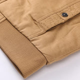 Men Fit Bomber Jacket Windbreaker Moto Street Coat Men's Winter Fleece Padded plus Size Workwear Coat Casual Men's Jacket