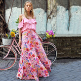 Beth Dutton Bohemian Dress Summer Spring Midi Dresses Vacation Style Two-Piece Large Pleated Printed Dress