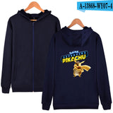 Men and Women Pokemon Pikachu Coat Zipper Hooded Sweater