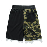 Shark Print Shorts Cotton Looped Fabric Men's Youth Casual Shorts Cropped Pants