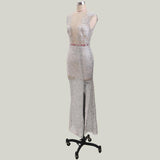 Women Lace Wedding Dress Women's Dress Banquet Evening Dress Lace Split Long Dress