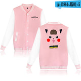Men and Women Pokemon Pikachu Coat Baseball Uniform Jacket