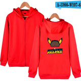 Men and Women Pokemon Pikachu Coat Zipper Hooded Sweater