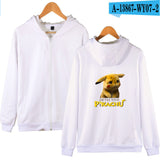 Men and Women Pokemon Pikachu Coat Zipper Hooded Sweater