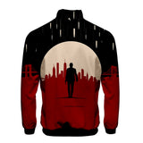 John Wick Keanu Hoodie John Wick 3 3D Printed Stand Collar Zipper Jacket