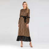 Muslim Women Stylish Kashibo Abaya Muslim Ladies Long Gown Islamic Clothing Jilbab Jalabiya Print Maxi Dresses