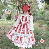 Gothic Lolita Harajuku Style Clothing Summer Sling SJK Lolita Student Everyday Dress