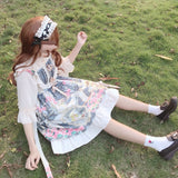 Gothic Lolita Harajuku Style Clothing Summer Sling SJK Lolita Student Everyday Dress