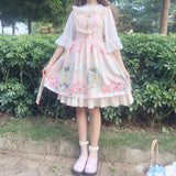 Gothic Lolita Harajuku Style Clothing Summer Sling SJK Lolita Student Everyday Dress