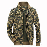Men Fit Bomber Jacket Windbreaker Moto Street Coat Multi-Bag Men's Casual Jacket Large Size Loose Camouflage Workwear