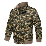 Men Fit Bomber Jacket Windbreaker Moto Street Coat Men's Camouflage Workwear Flight Jacket Loose plus Size Casual Embroidery