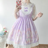 Gothic Lolita Harajuku Style Clothing Summer Girl Lolitajsk Spaghetti Straps Sleeveless Dress Blouse
