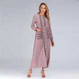Muslim Women Stylish Kashibo Abaya Muslim Ladies Long Gown Islamic Clothing Jilbab Jalabiya Fashion Long Large Size Dress