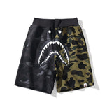 Shark Print Shorts Casual Pants Letter Print Cotton Fifth Pants Youth Popularity Straight Mid-Rise Pants