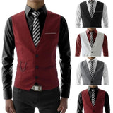 Mens Dress Vests Men's Vest Casual Jacket Business Waistcoat Men's Casual Suit Vest