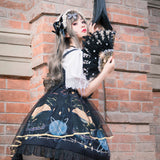 Gothic Lolita Harajuku Style Clothing Sakura Aciclovir Gel Lolita Extreme Night Aria JSK Lolita Dresses